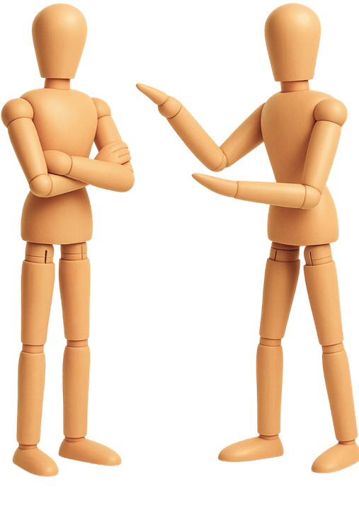 Деревянные манекены спорят о трудовых правах