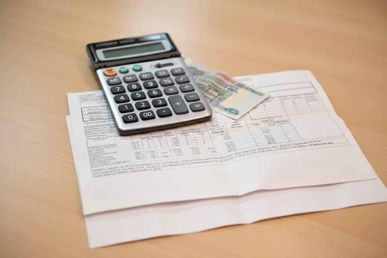 Калькулятор на столе