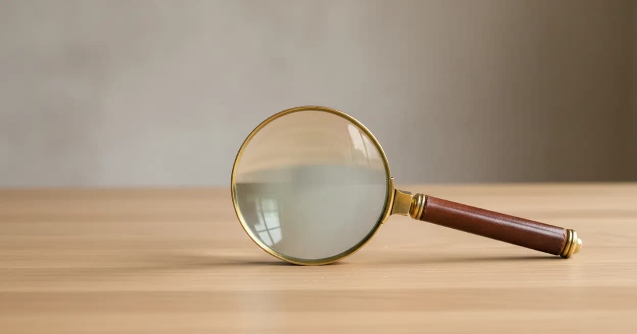 Лупа на столе
